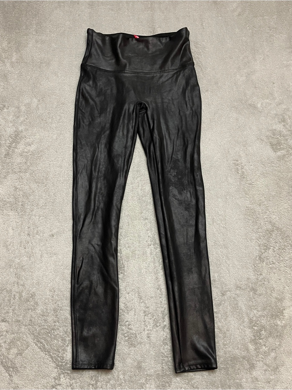 Spanx Faux Leather Leggings Pants High Waist Black Plus Size Medium